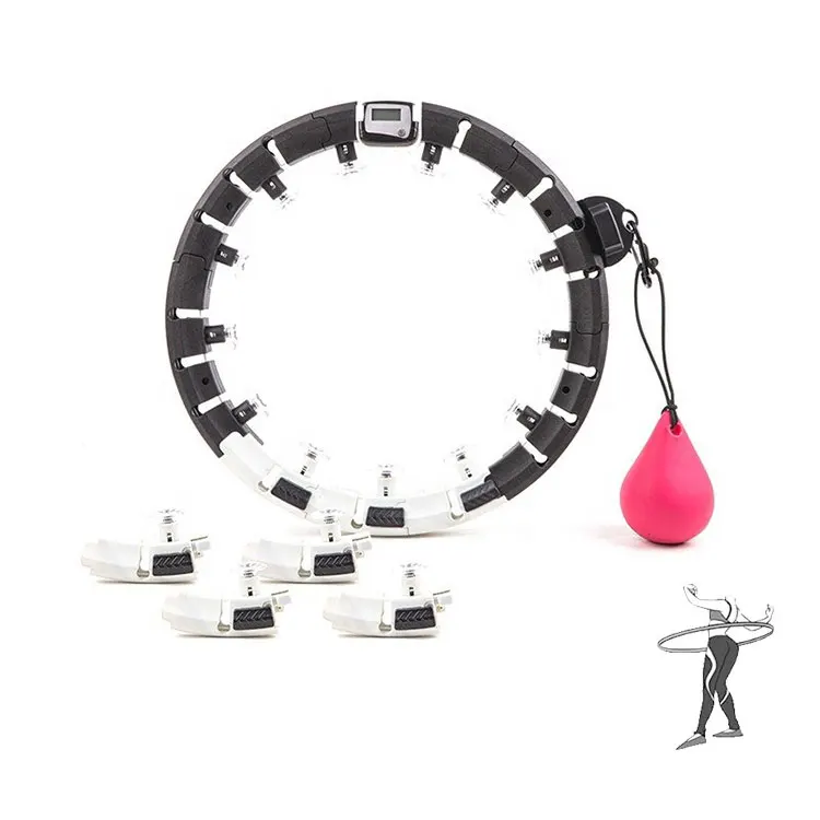 Gym Equipment Smart Hula Ring Hoops Plastic Loop Detachable Slimming Body Fitness Training Weighted Hoola Hoop