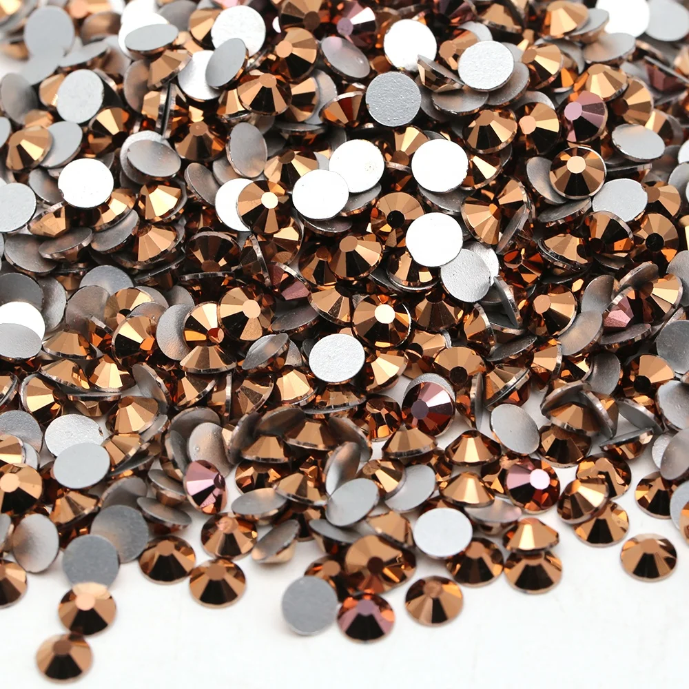 Wholesale Over 120 colors SS2-SS40 Multi sizes Red Volcano Glass Rhinestone Flat Back Rhinestone Bulk For Nail Cup DIY