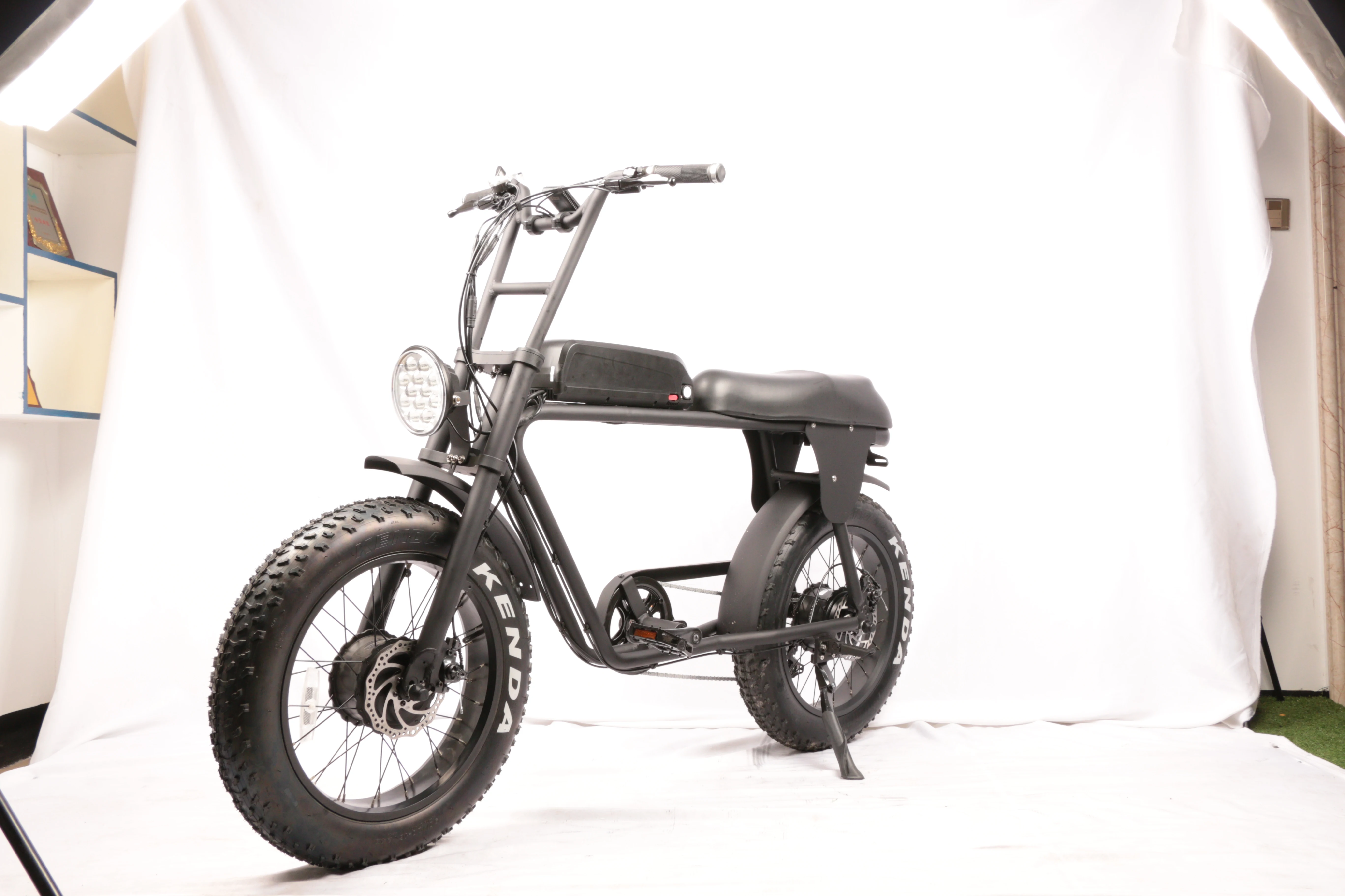 20'' electric bicycle Green Super Power Pedal assist Two 2 Seater Seat Retro Vintage Beach comfortable electric fat bike