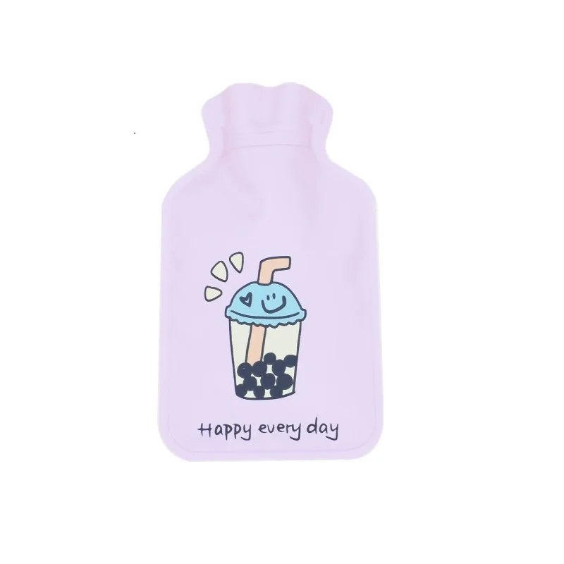 
new portable cartoon hot water bag PVC warm water bag clip cotton anti scald 