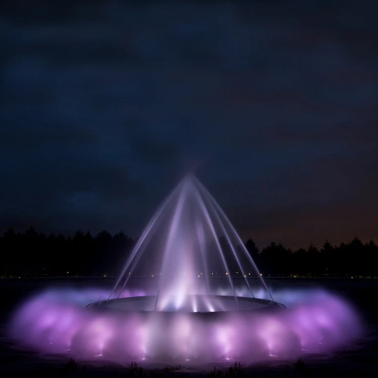 Water Fountain Egypt Round Shape Pool DMX Small Dancing Musical Fountain for Road Roundabout