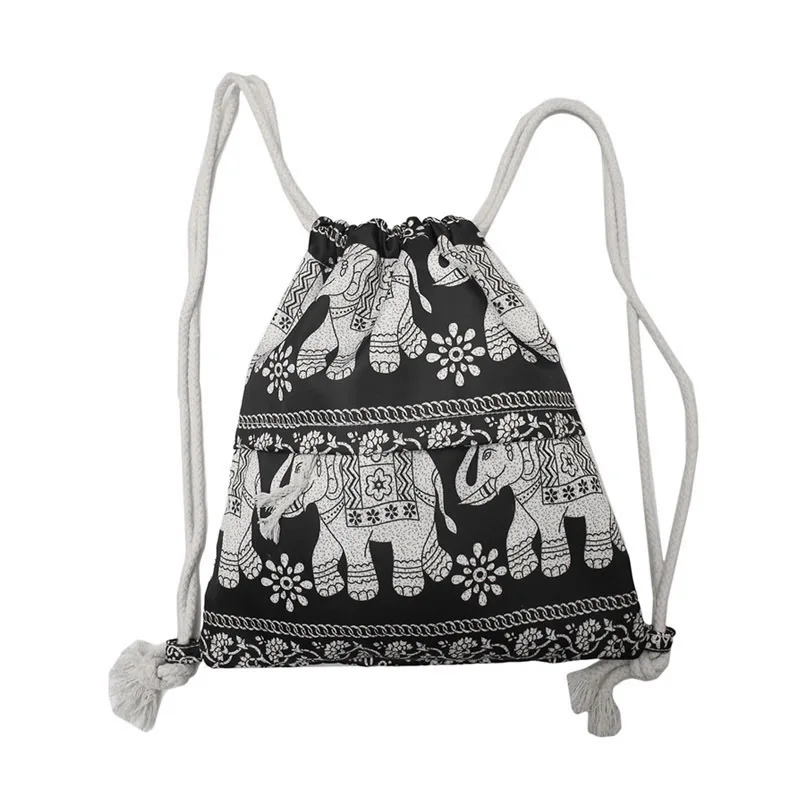 Sublimation Double Sided Sequins Bundle Bag Custom LOGO Advertising Rope Bag Magic Backpack Drawstring bags