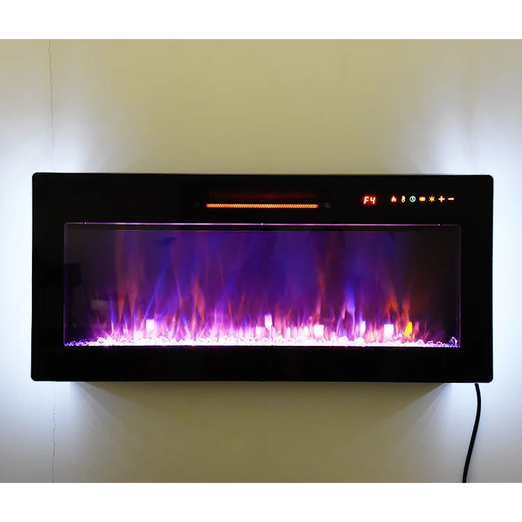 Custom large/small size wall-mounted electric heater fireplace wall integrated inserts