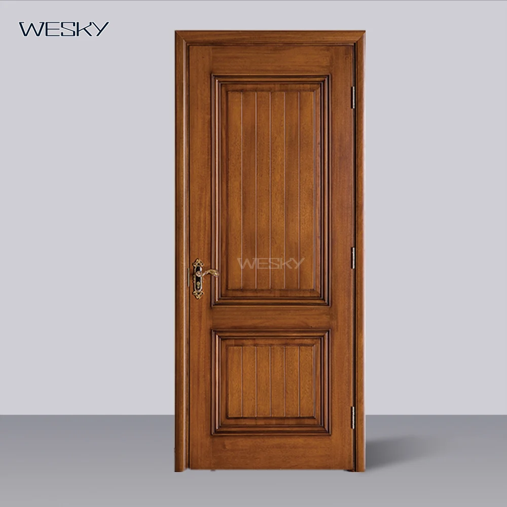 Modern Commercial Building Apartment House Room Interior MDF Door Flush Series Wood Veneer MDF Wooden Door