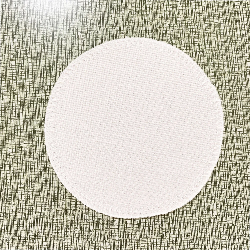Prosub Wholesale 11*11cm Sublimation Linen Coaster Double Side Printing Square Round Cup Mug Mat Sublimation Blank Coasters