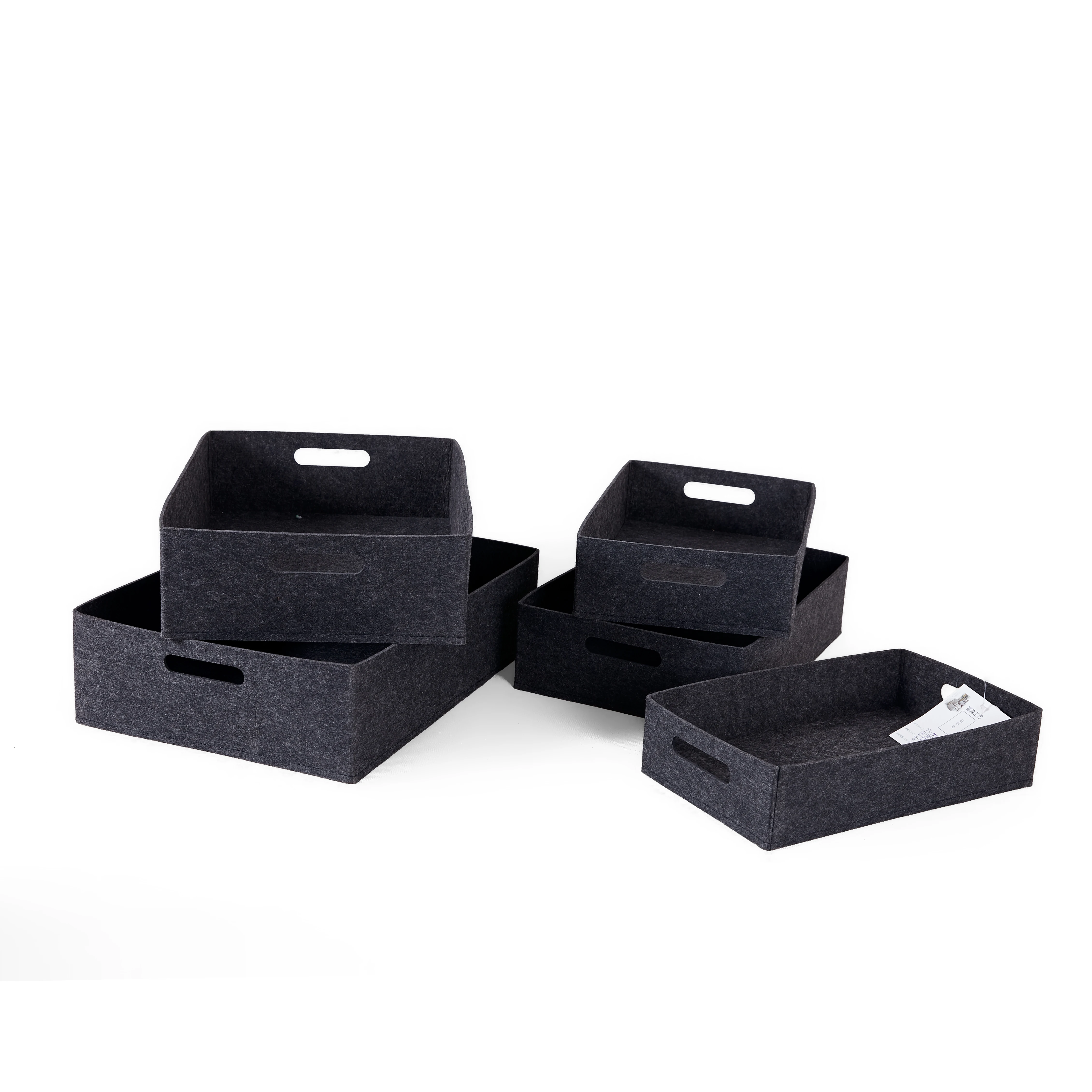Eco-friendly hard felt basket multi-function storage felt boxes