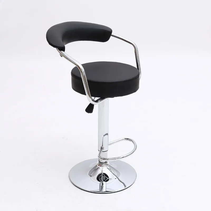 Factory adjustable tufted back PU leather cushion colorful swivel bar chair modern bar stools with back