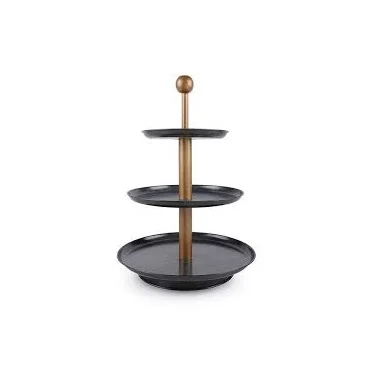 2 Tier Cake Stand Great Quality Metal in Golden Color for Parties at Home and Restaurant