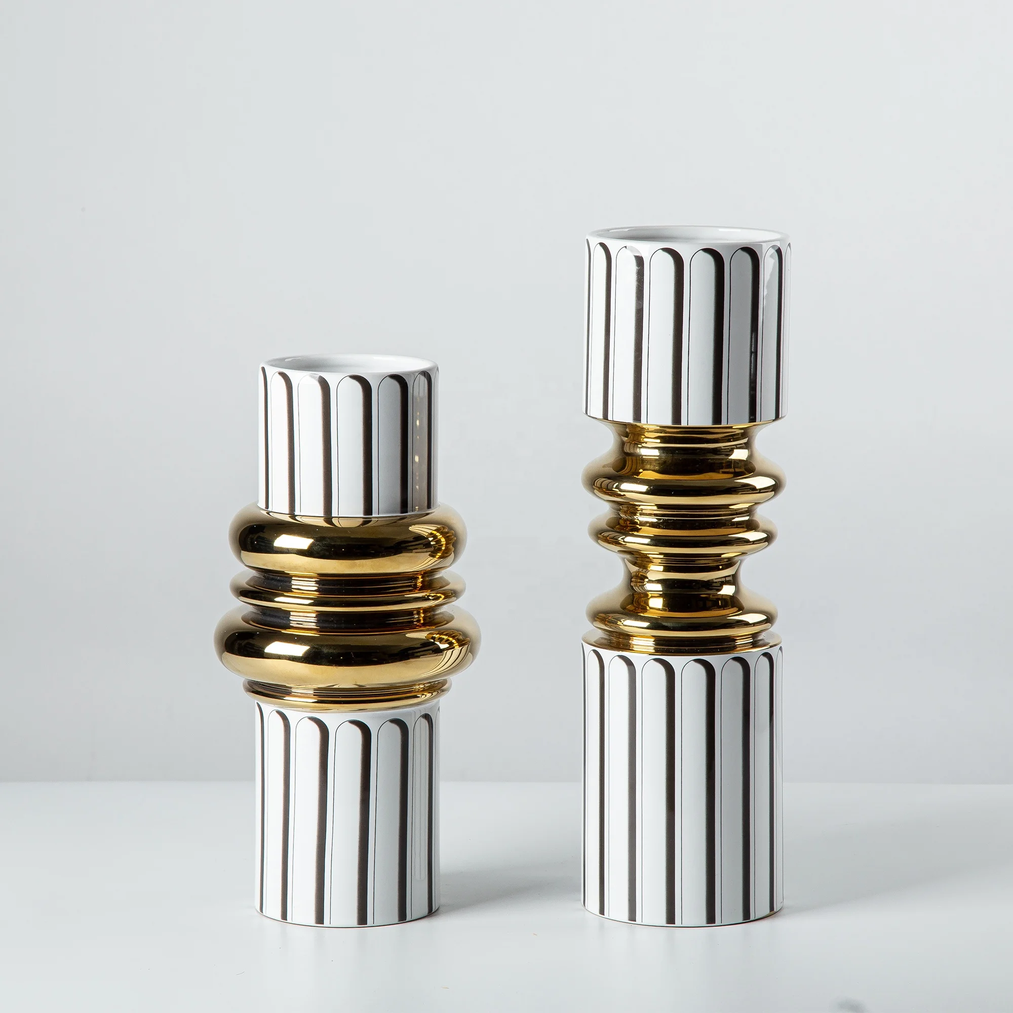 Luxury decor golden ceramic vase Arched Door design concept