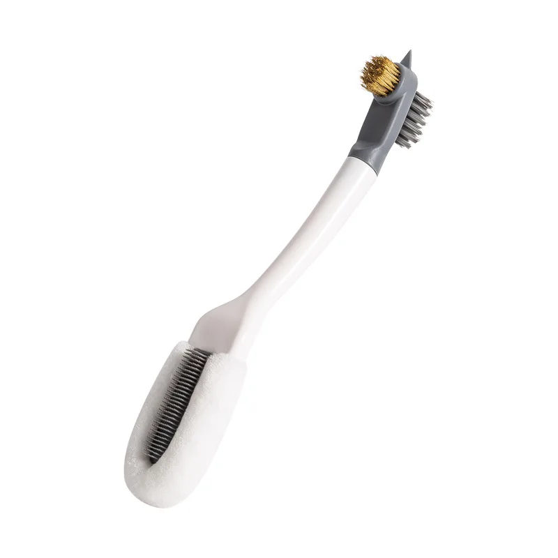 New Arrival Multifunctional Soft Bristle Plastic Shoe Brush Household Long-handle Multi-effect Brush Cleaner With Three Heads
