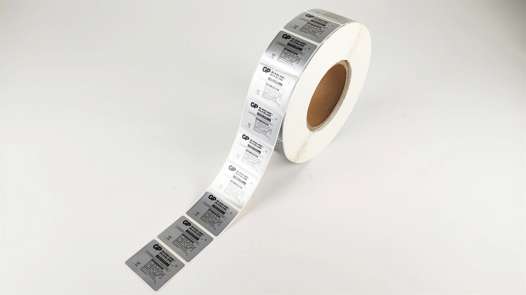 Battery label roll custom size self-adhesive label sticker waterproof  label