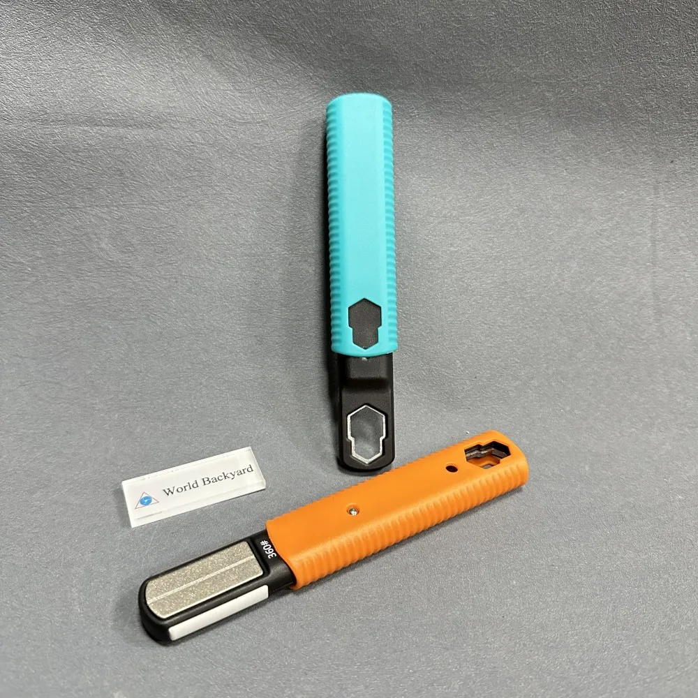 Premium multi-function mini knife sharpener with scissors stage Diamond  Coarse and fine retractable knife sharpening tool