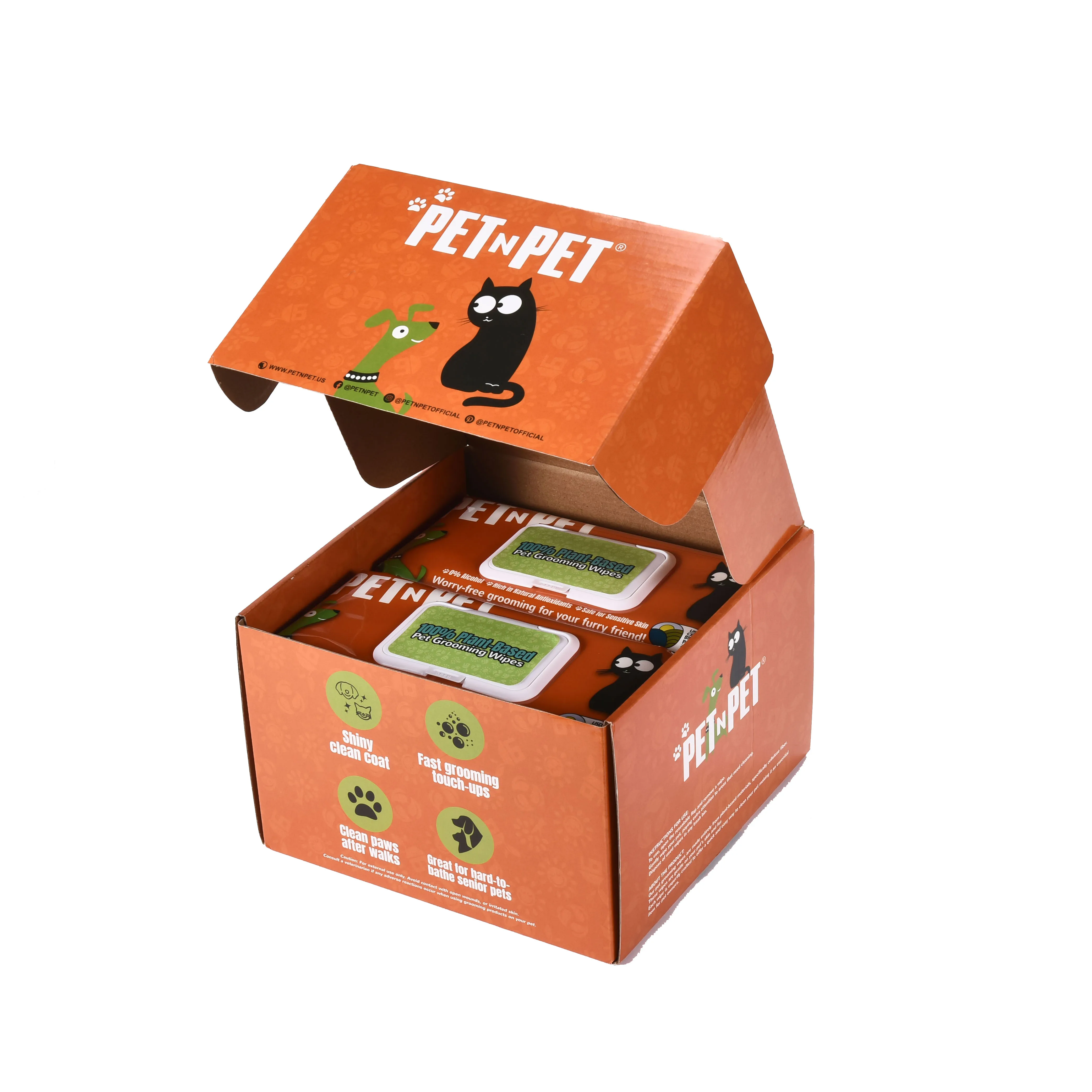 Custom Logo Disposable Pet Cleaning Wipes Private Label Biodegradable Pet Grooming Sets Wet Wipes For Dogs And Cats