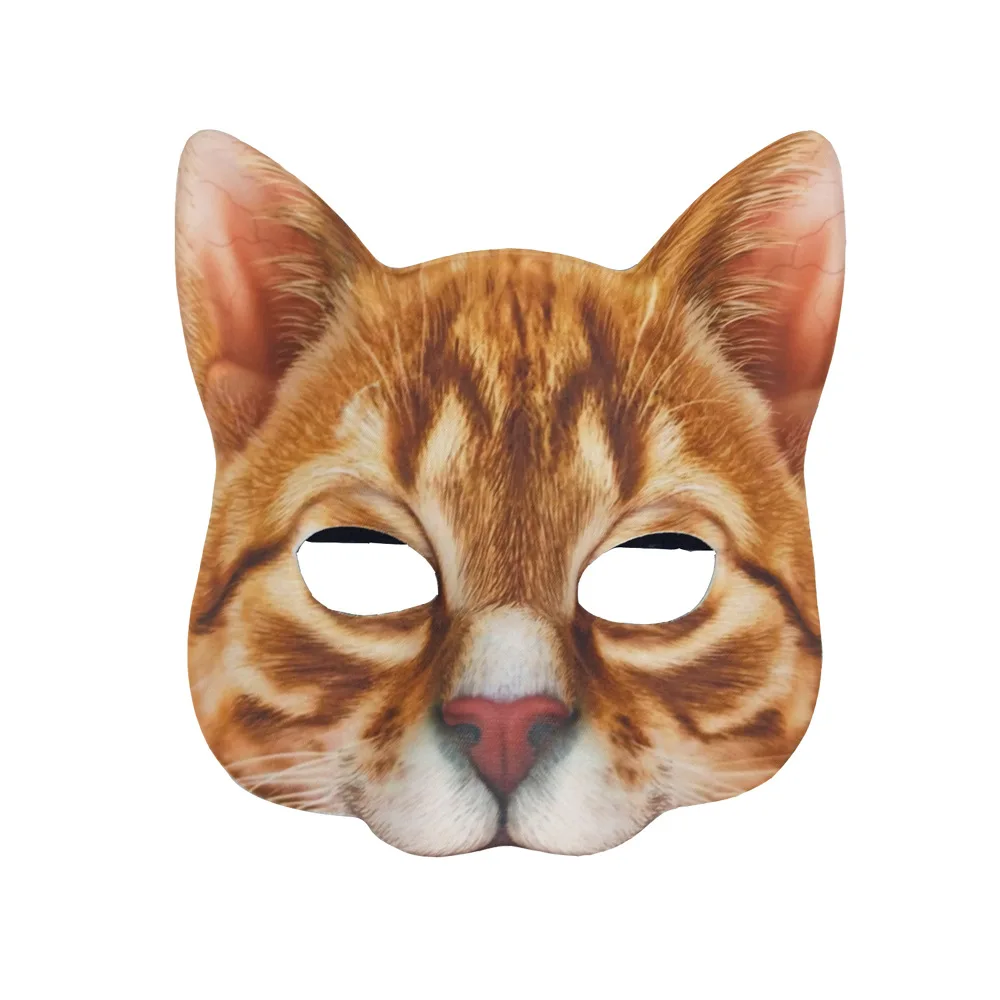 CM183 Wholesale Novelty Animal Masquerade Masks Halloween Carnival Party Cat Half Face Masks for Cosplay Costume Props