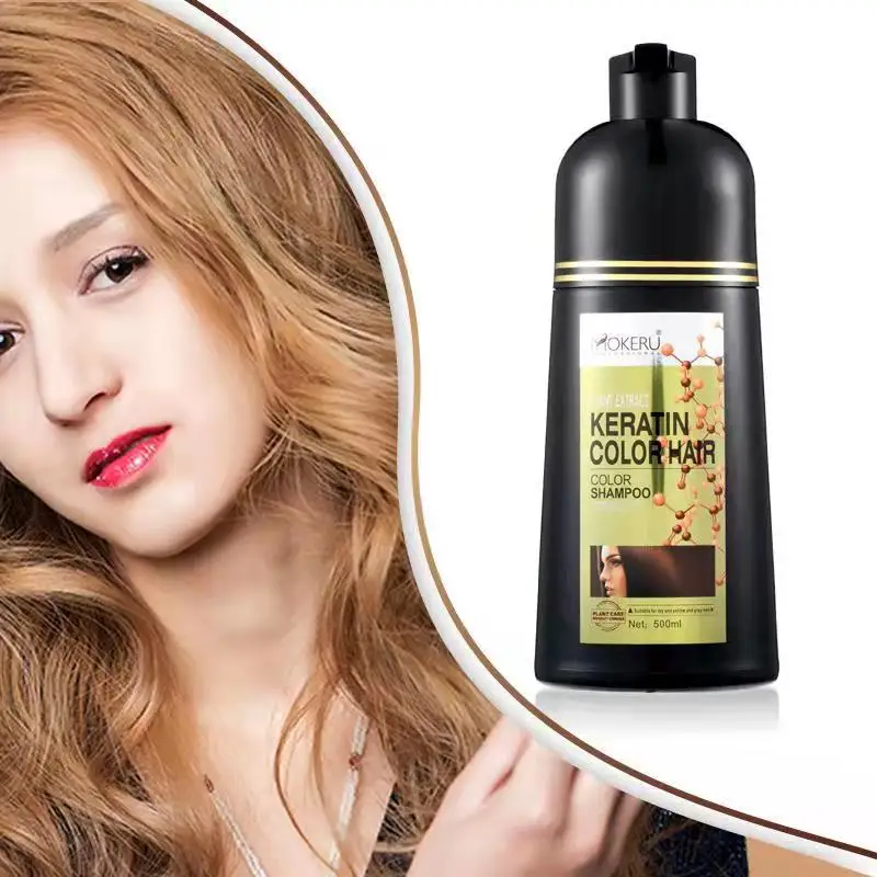 New Arrival Organic Non Allergic Fast Anti  Color Dark Brown Black Hair Dye Shampoo
