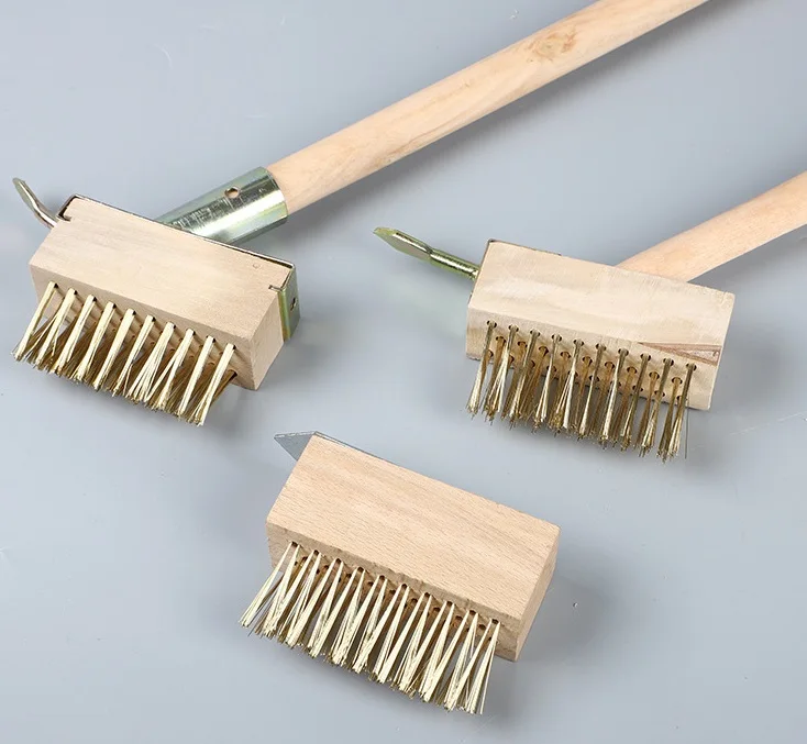 Factory Cleaning Tools Decking Brush Mountable Moss Wire Brush Scraper with Pole Remover Wire Brush with Scraper