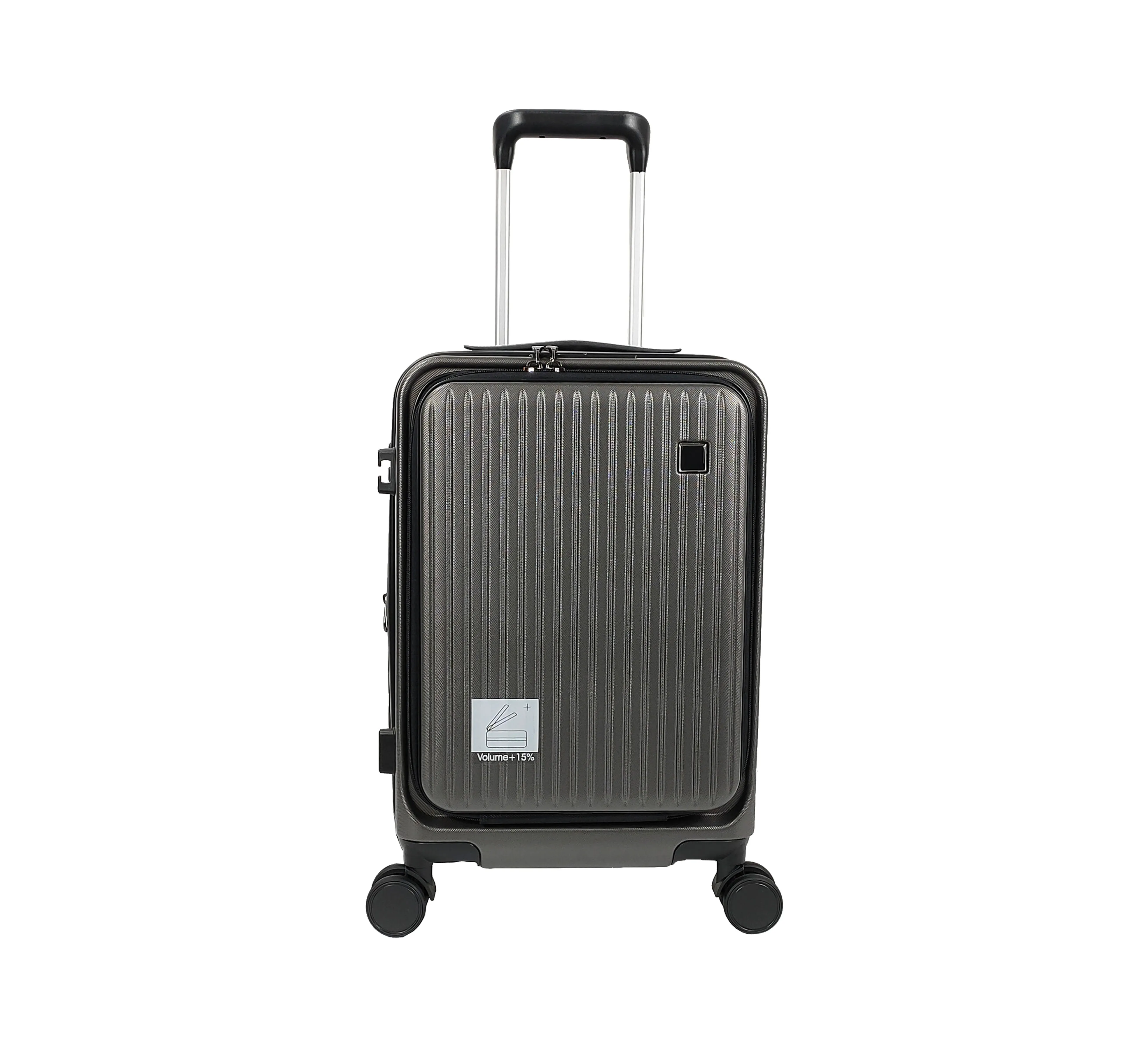 2024 New Design Scratch-resistant double zipper trolley bag office trolley bag front opening luggage for Travel Business