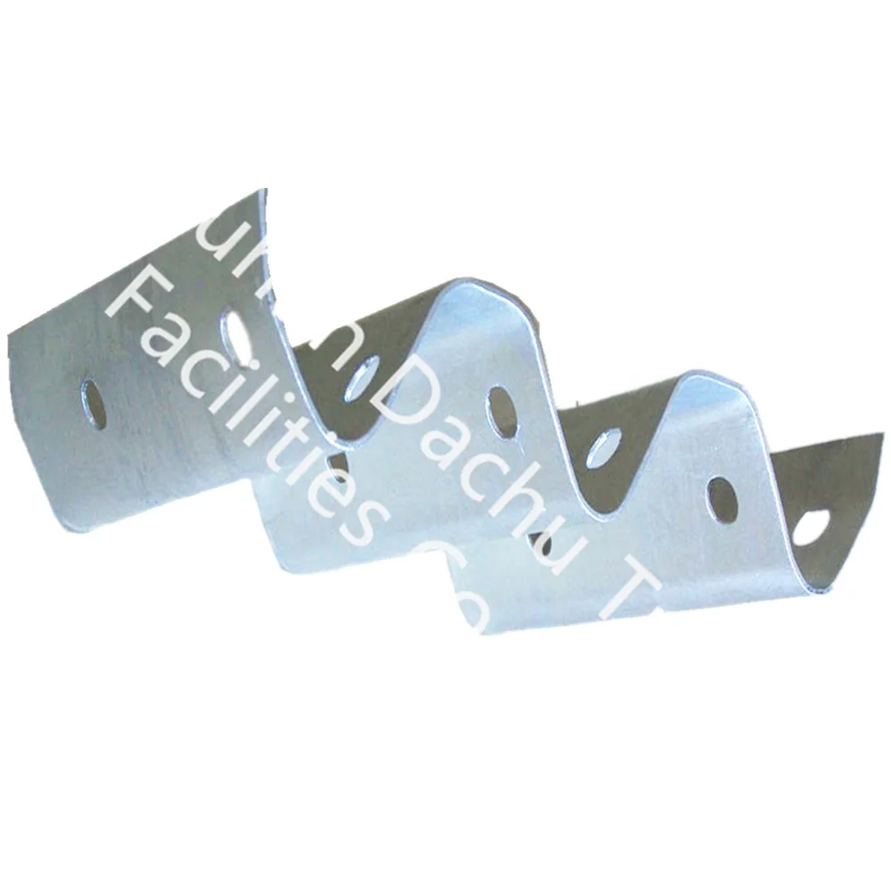 Paint Pipe Guardrail Railing Metal Parts Terrace Highway Guardrail With Splice Nut Fish Tail End