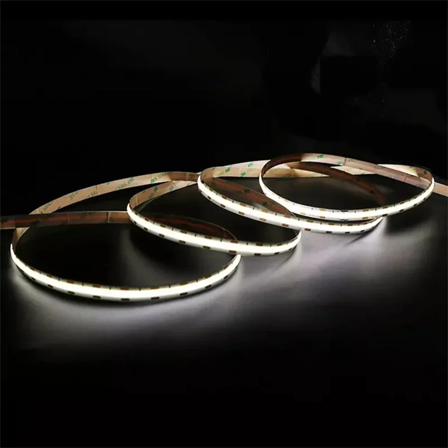 Factory Customized Constant Current COB LED Strip 5m 15m 30m No Voltage Drop 360LEDs/m 480LEDs/m High Density FOB LED Tape Light