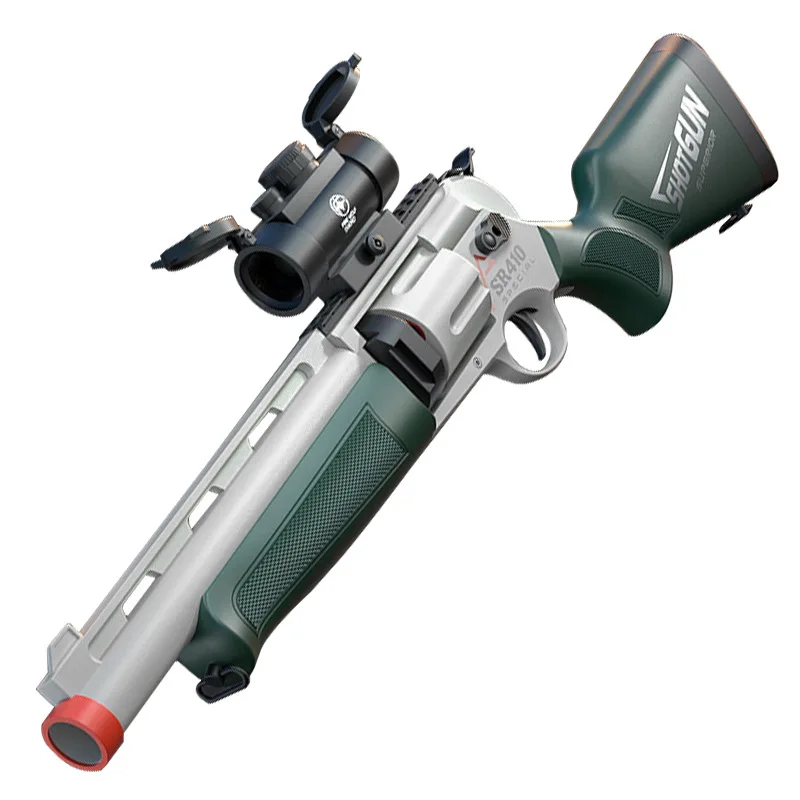 Shotguns for kids Rotary revolver soft bullet gun Boys can fire model hand-loaded toy guns