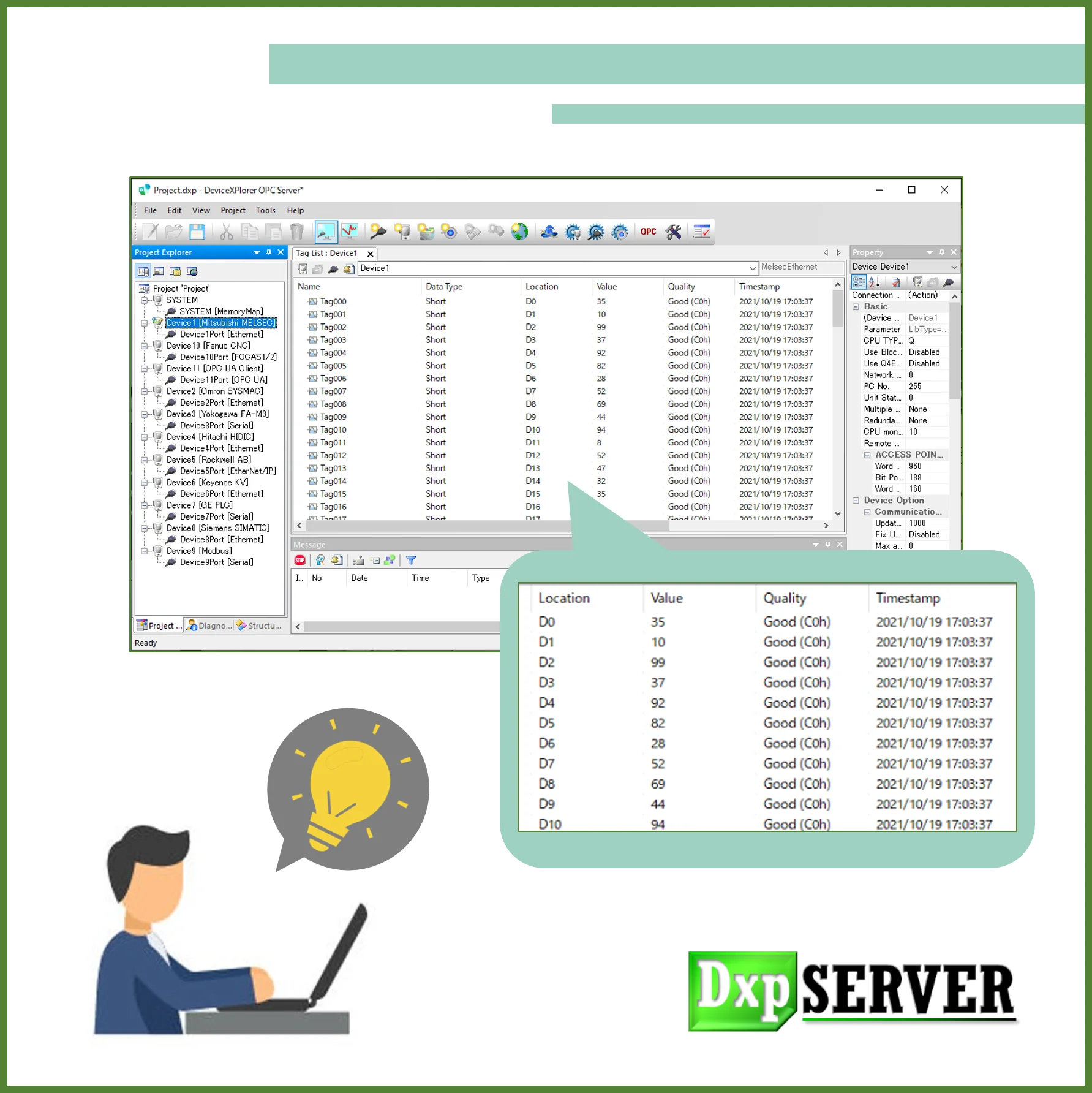 For SIMATIC Siemens PLC DxpServer monitoring industrial communication OPCserver OPCUA OPCDA