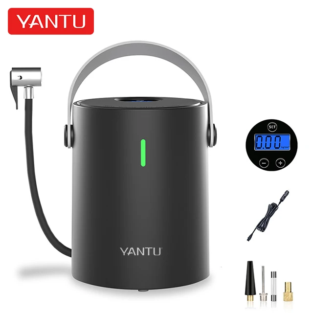 YANTU A05 cordless tire inflators portable air compressor for car 12v mini pump small digital tyre inflatable tool kit 150PSI
