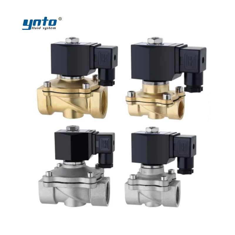 YNTO 15mm-100mm stainless steel Flange Direct lifting diaphragm 2/2 way normally closed type solenoid valve for air water gas