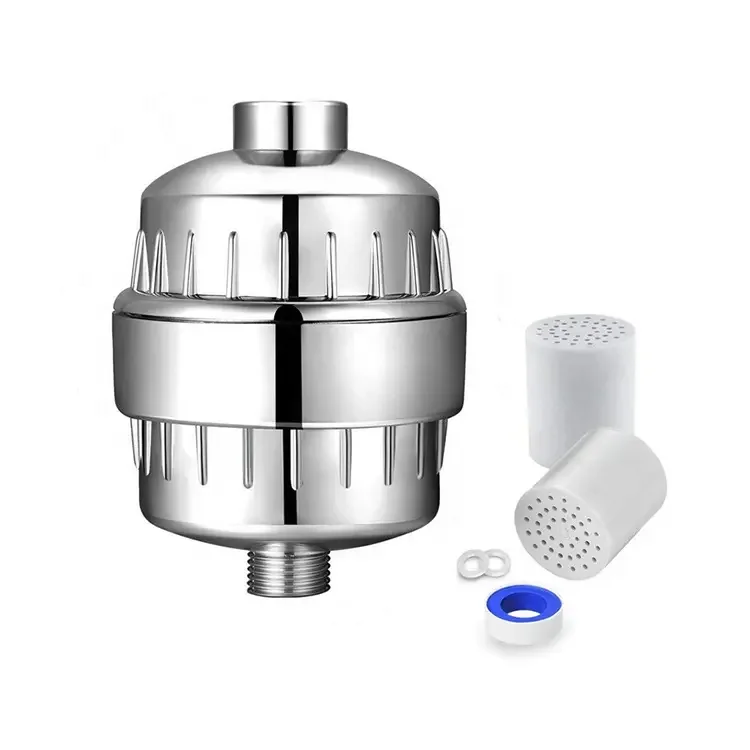 Brass Hand Mineral Led Head Althy Vitamin C Revitalizing Water Blu Filtered Beads 15 Stage Shower Filter