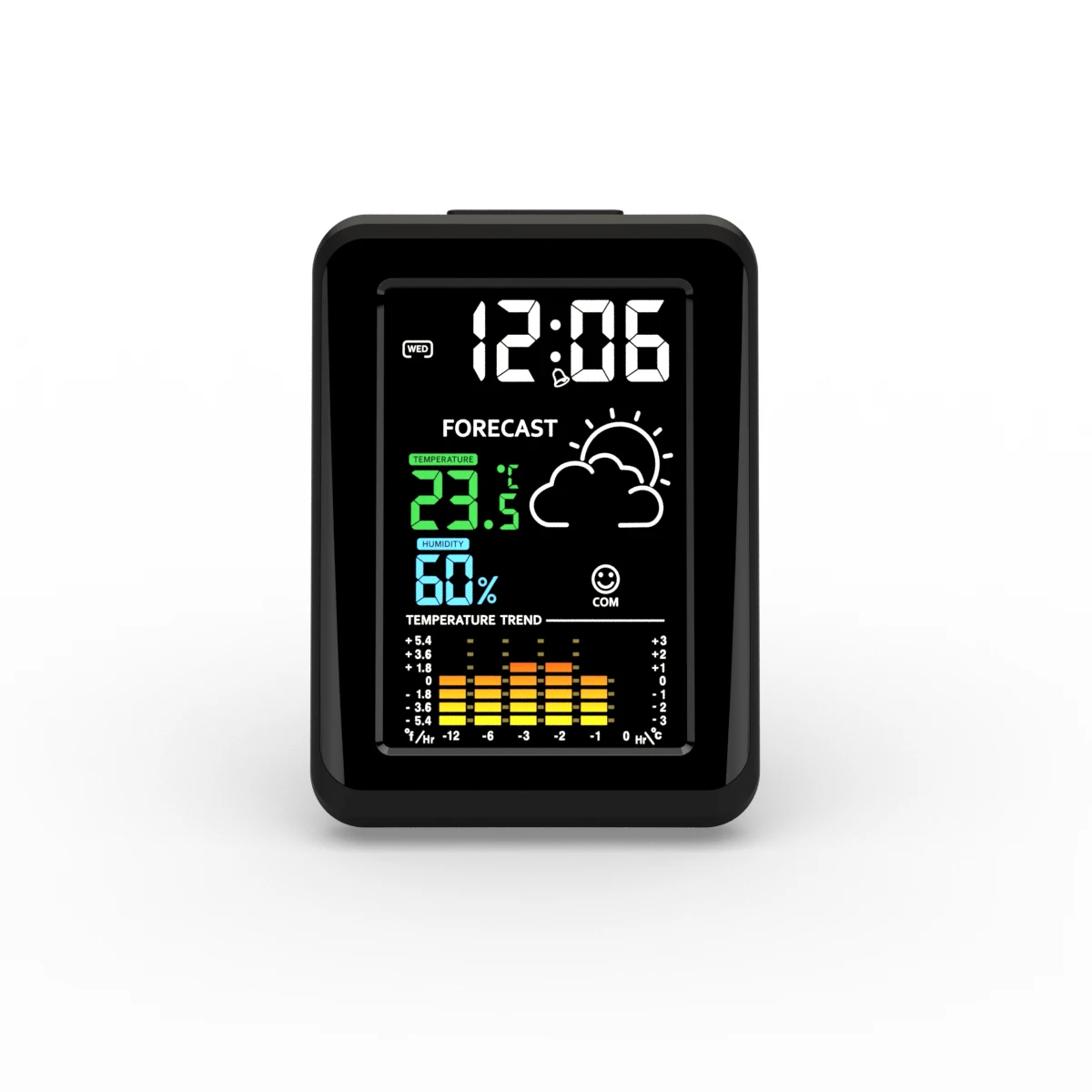 Более дешевые цветные часы с погодной станцией, температура в помещении и влажность, индекс комфортной температуры, тренд для детей, подарок