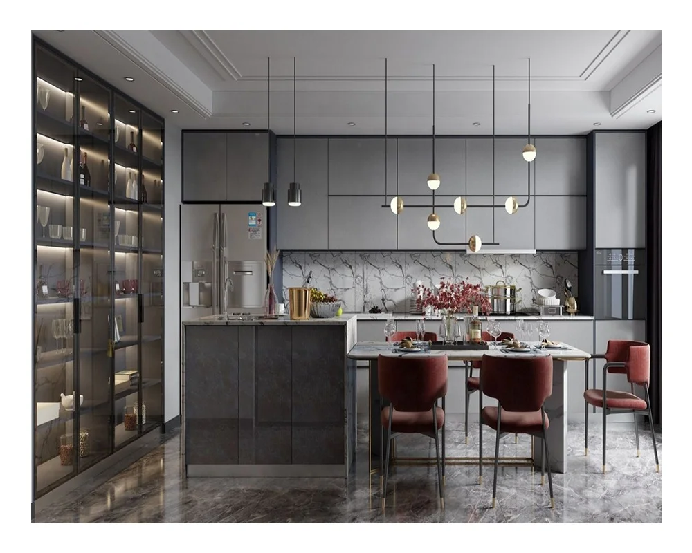 Hot Selling Colorful Kitchen Cabinets Acrylic Kitchen Cabinets Mobile Home Kitchen Cabinets