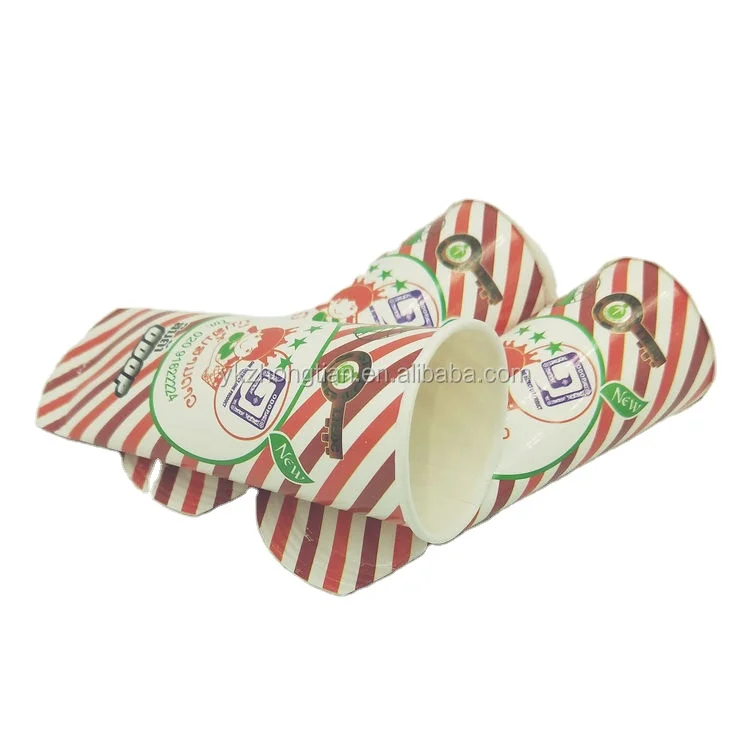 Squeeze tube custom mini size 50ML ice cream cups packaging ice cream paper cone shape calippo tube