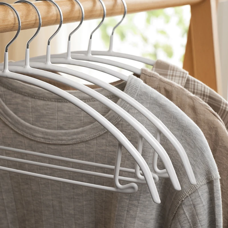PVC Hanger Household clothes hanging, no trace, anti slip shoulder angle Metal Hanger