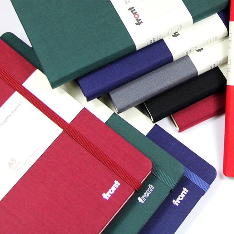 Оптовая продажа, блокноты с индивидуальным принтом a5 из искусственной кожи в твердом переплете, журнал с подкладкой, блокноты на 400 страниц с жесткой обложкой