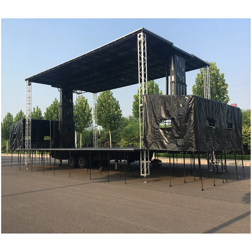 Используется для активного отдыха на заказ roadshow12m гидравлический мобильный сценический прицеп