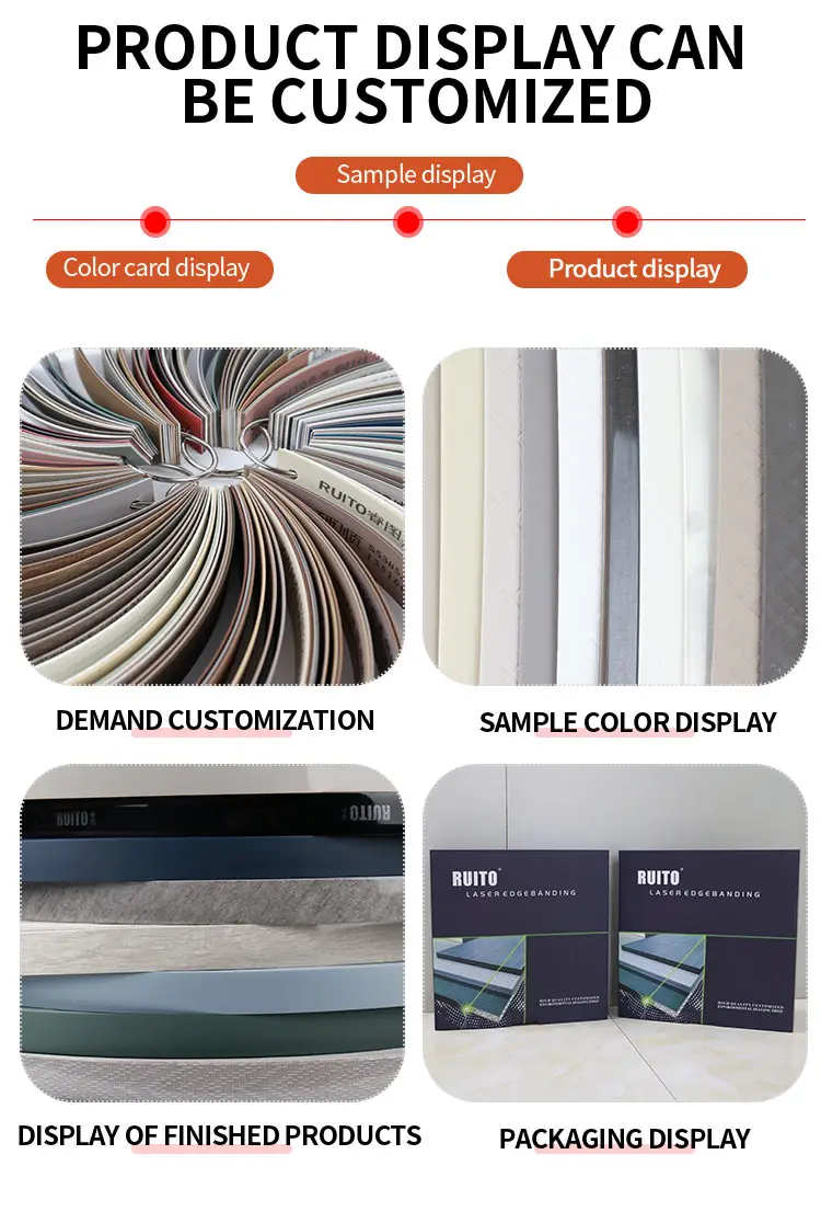 Factory White Wood Grain ABS Acrylic PVC Edge Banding Strip Edge Strip Tape Mdf Trim Plywood Pvc Edge Banding