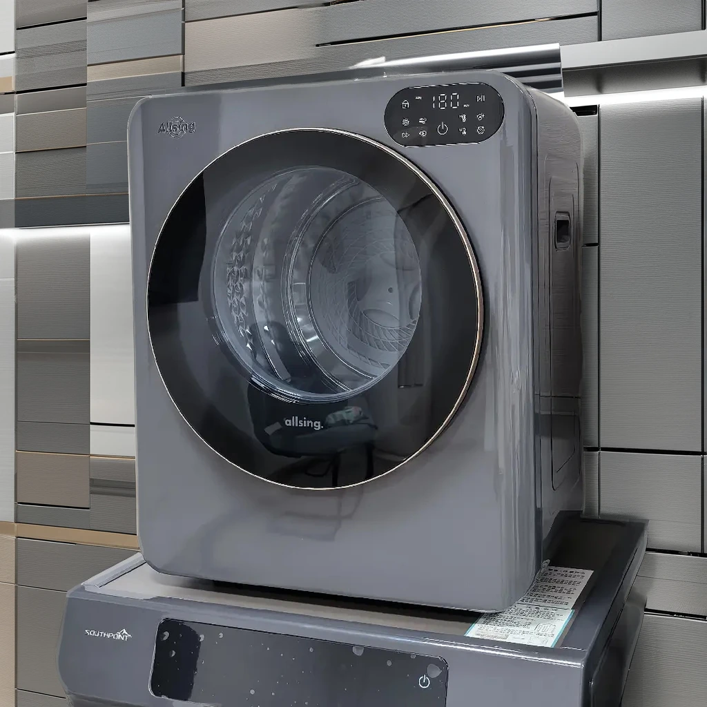 1.5 Cuft Automatic Tumble Dryer Machine Electric with Stainless Steel & Plastic Housing for Household Car RV Application