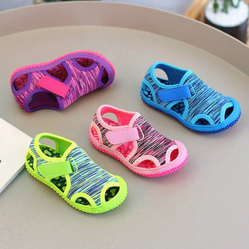  New Summer Children Beach Baby Boys Girls Sandals Kids Aqua Sport Shoes Toddler Infant Anti-collision Adventure Seeker