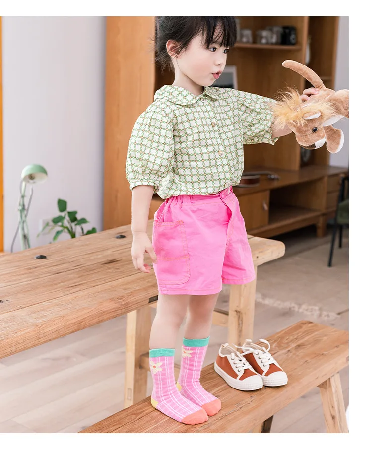 Crew Socks for Baby & Kids 100% Organic Cotton Korean Style Casual Knitted Socks Wholesale Infant Newborn Dress ChoiceQuantity