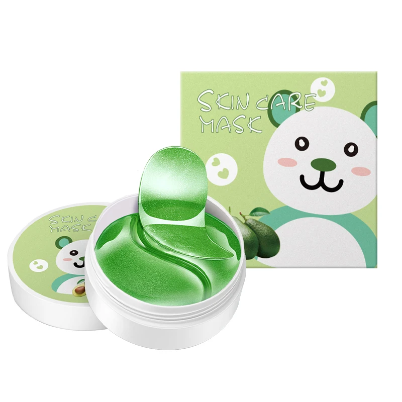 Popular Organic Nourishing Repairing Elastic crystal collagen Remove dark circles and eye lines Avocado Eye Patches