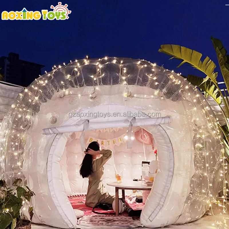 Large Clear PVC Airtight Inflatable Bubble Dome Tent Igloo Air Tent Outdoor Camping For Sale