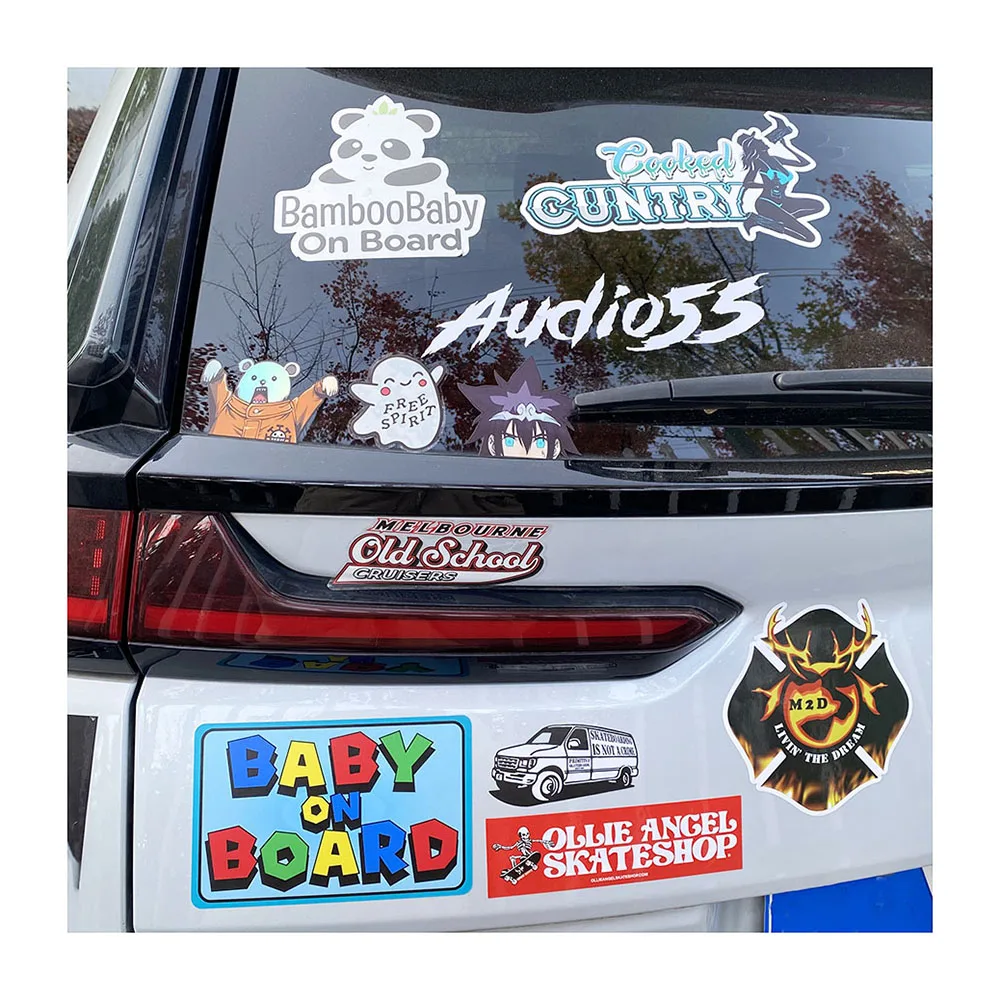 Custom Logo Permanent UV Resist Waterproof Car Window Body Bumper Lettering Transfer Clear Vinyl Decals Stickers For Outdoor Use