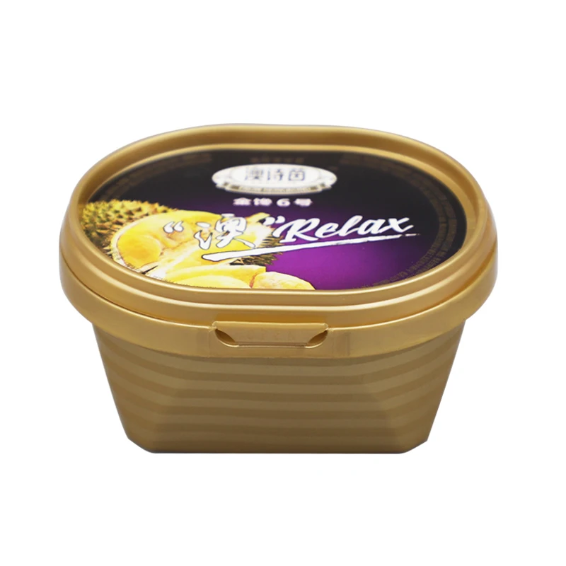 Plastic 70g in mould labeling plastic cups with lid for packaging