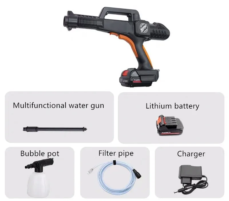 High Quality Car Washing Water Gun & High Pressure 12V/16.8V/21V Water Spray Gun