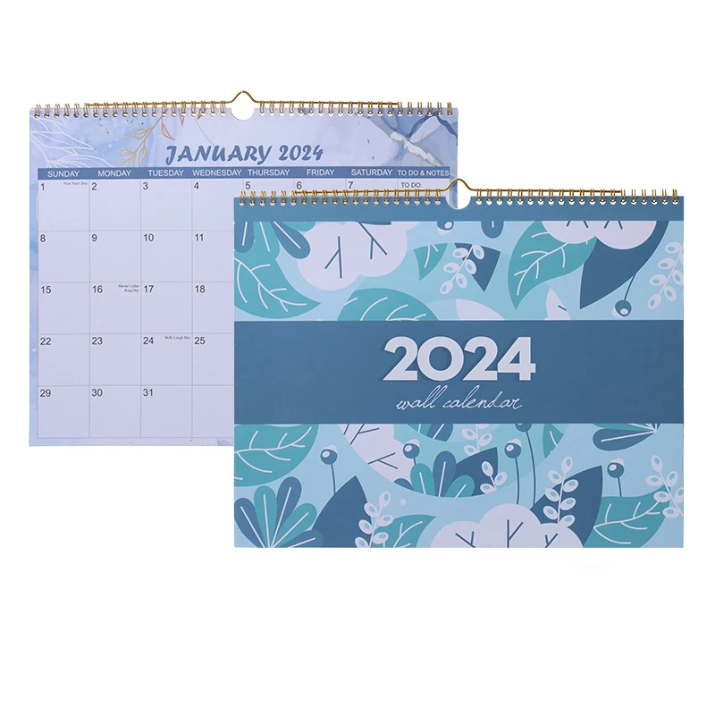 2024 Custom pattern countdown calendar Planner hanging month planning wall calendar English calendar