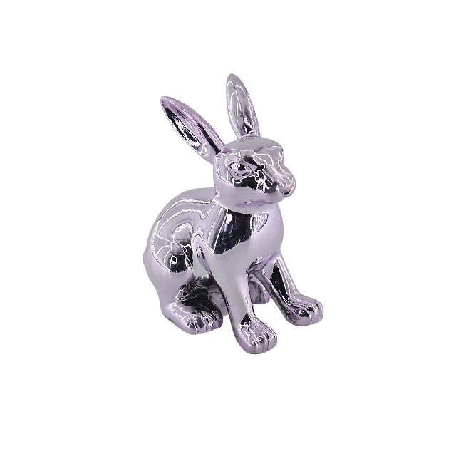 Wholesale Spring Easter Party Crafts Eco-Friendly Plastic Rabbit Table Decorations Modern Bunny Ornament Sculpture