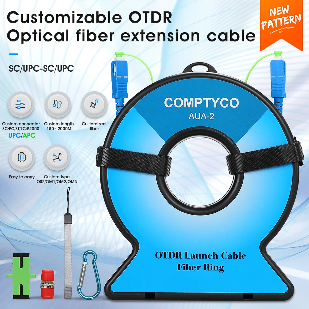 NWS SC-UPC OTDR Dead Zone Eliminator,Fiber Rings ,Fiber Optic OTDR Launch Cable Box 2KM Single Mode 1310/1550nm