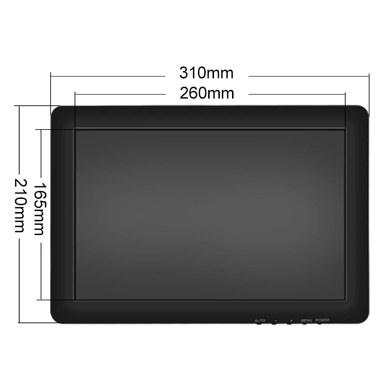 Cheap 12 / 12.1 inch TFT Front LCD Monitor for Desktop for industrial PC Computer with 1280*800 VGA HD-MI BNC Resistive Touch