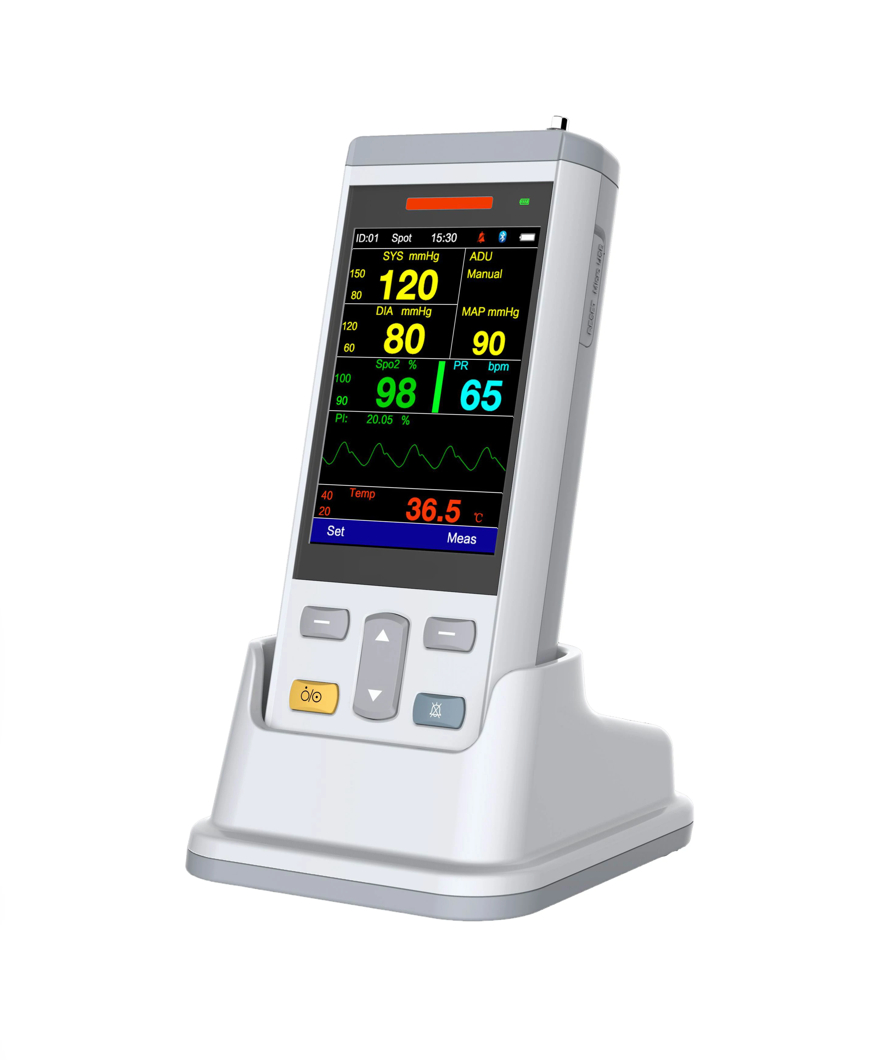 Digital upper arm blood pressure machine with IPS touchscreen display