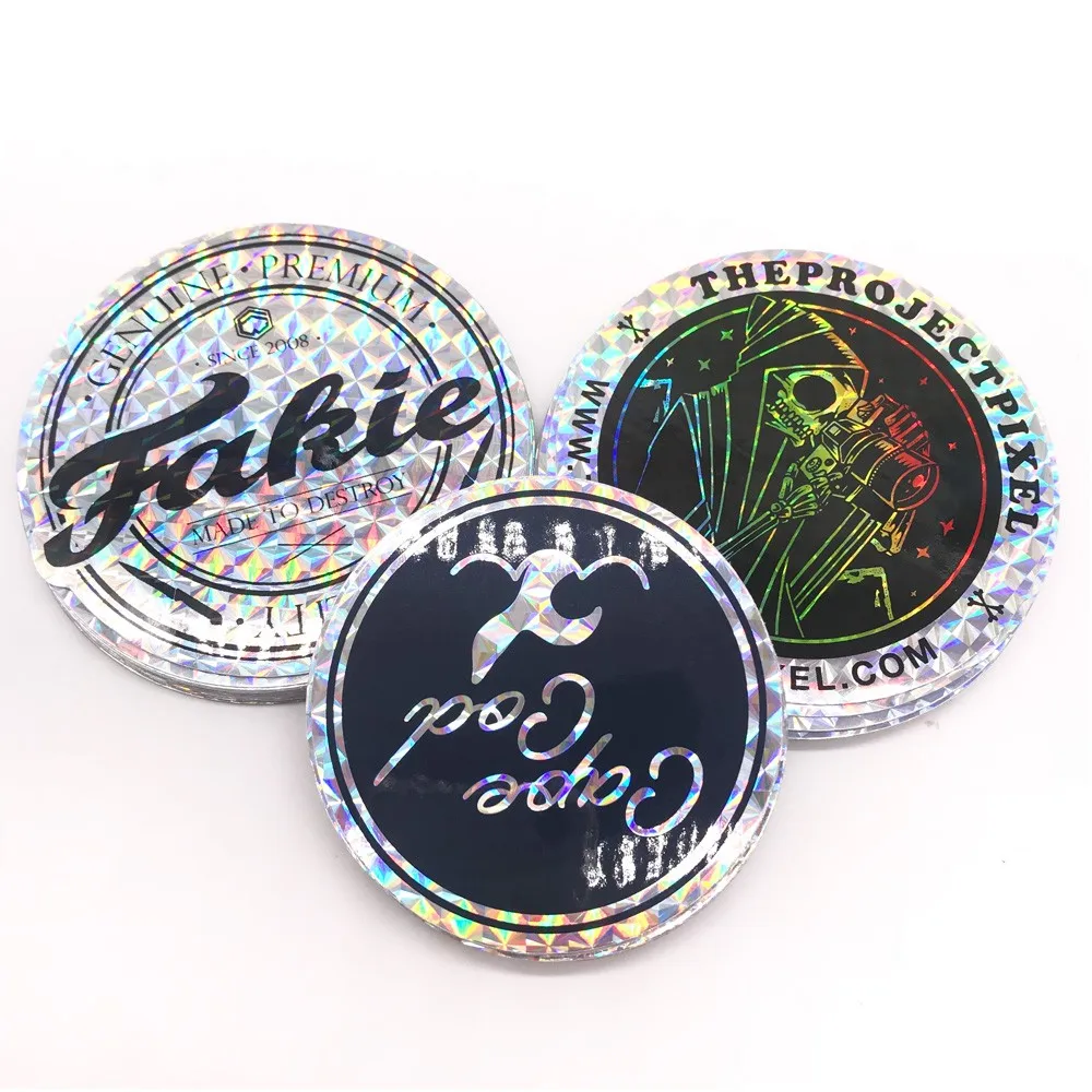 Custom Plain Surface Laser Round Vinyl Laser Sticker Die-Cut Label Sticker Printing