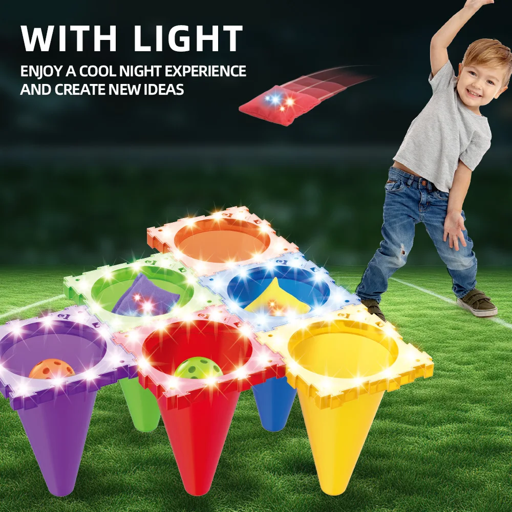 kid physical activity Throwing Game Toy Outdoor Plastic Cones 3in1 Bean Bag ring toss Children  Interactive indoor Sports Toys